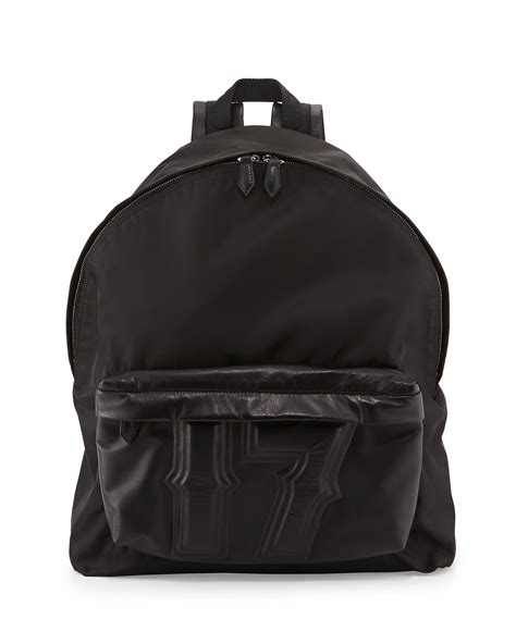 givenchy black leather and nylon backpack|Men's Designer Backpacks .